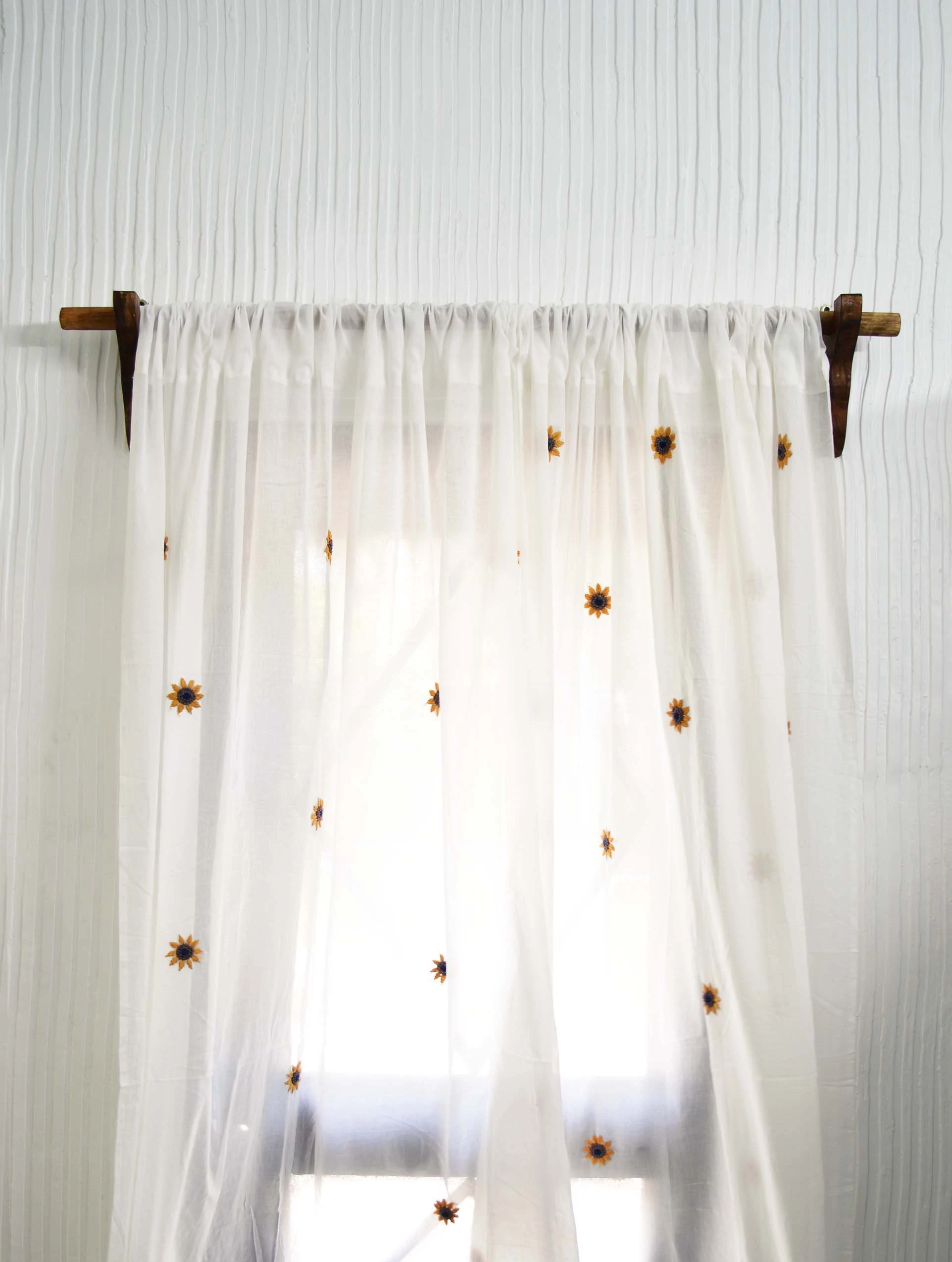hand-embroidered chiffon curtain